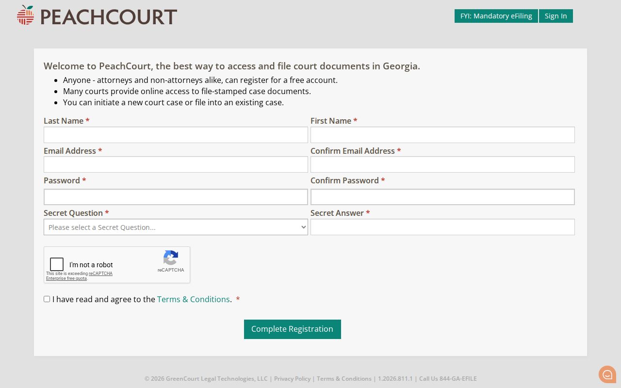 Upson County docket search PeachCourt registration