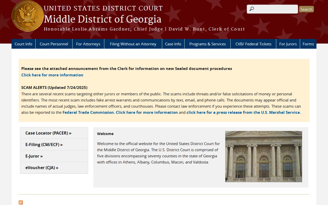 Upson County court records Middle District route