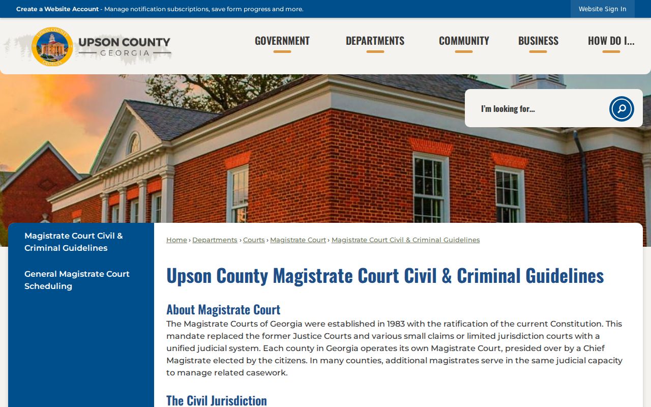 Upson County criminal docket warrant guidance