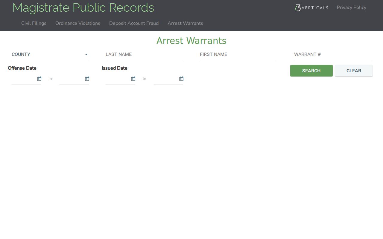 Upson County criminal docket warrant search form