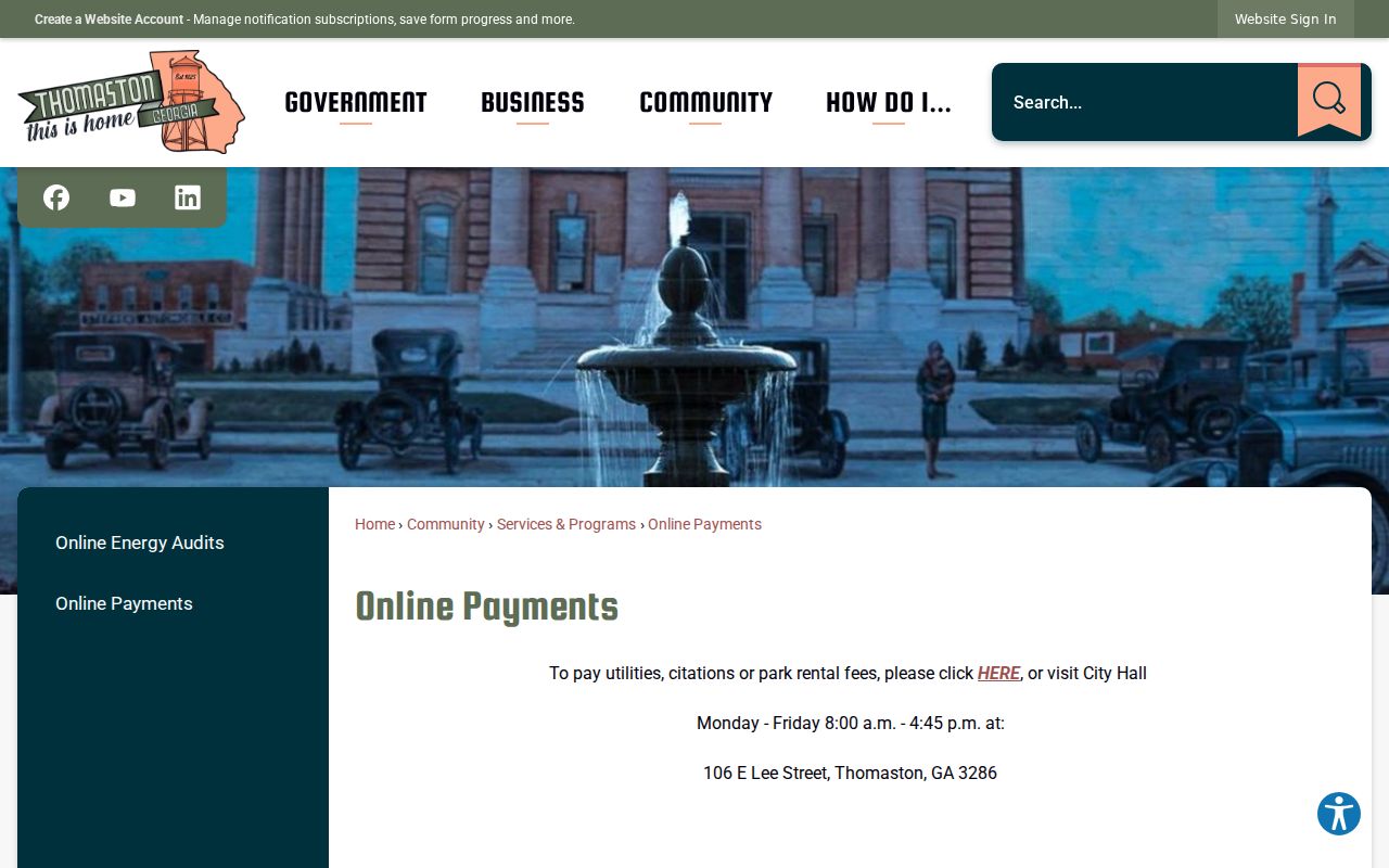 Upson County traffic court Thomaston online payment routes